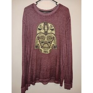 STAR WARS Long sleeve Maroon Red XL Fifth Sun Darth‎ Vader Thermal shirt Top